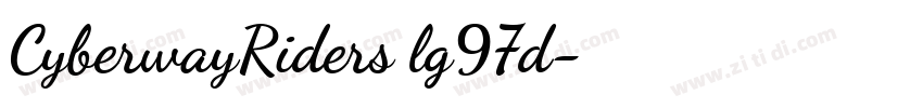 CyberwayRiders lg97d字体转换
